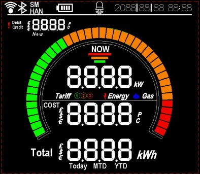 Wireless In-home energy display LCD (IHD based on Zigbee,Mbus,433MHz and etc.)